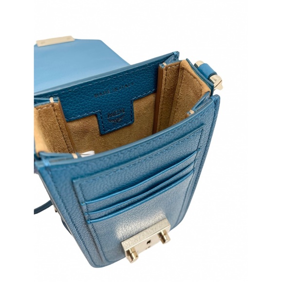 MCM New Mini Studded Deep Lagoon Leather Crossbody Bag - Picture 10 of 13